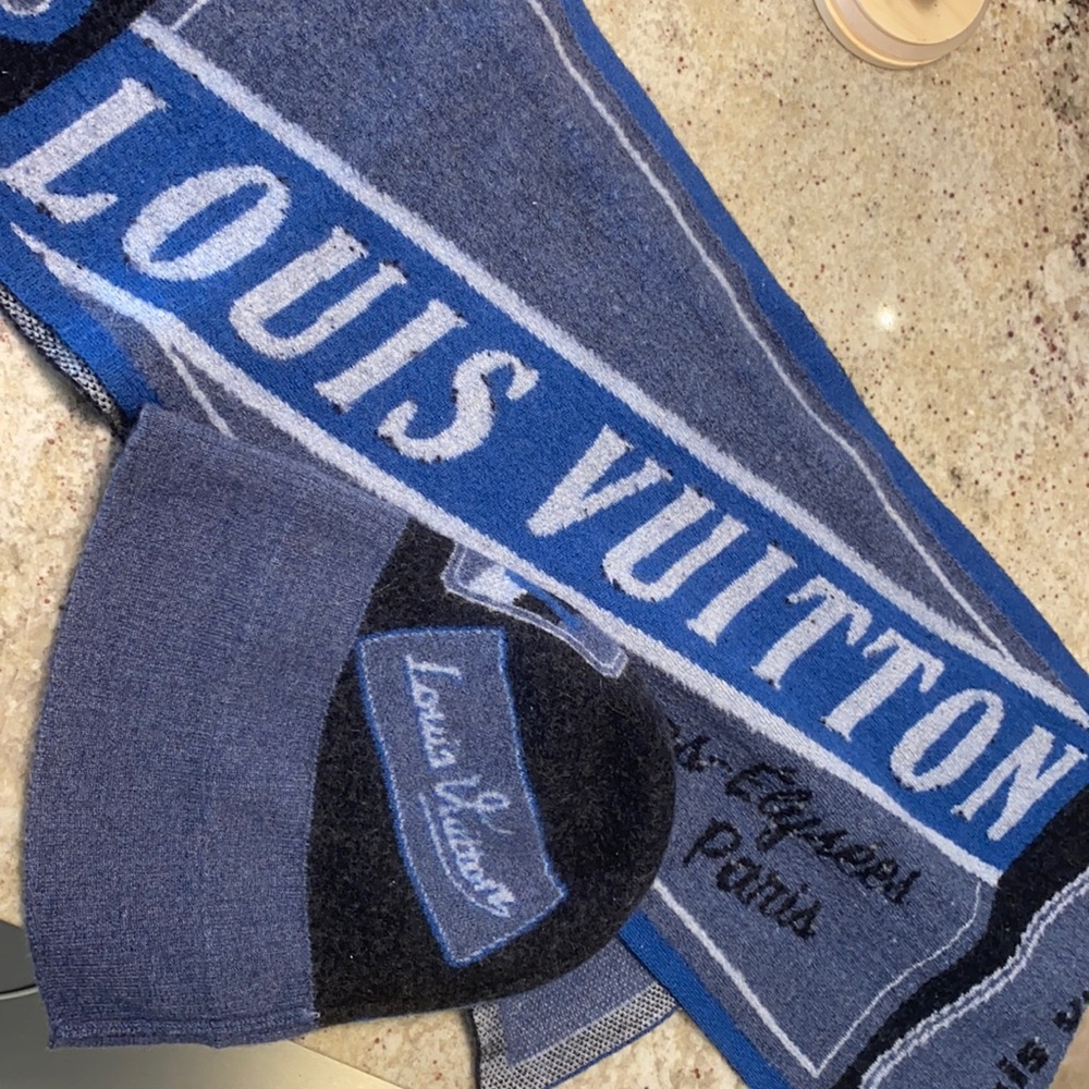 Authentic Louis Vuitton scarf & beanie.